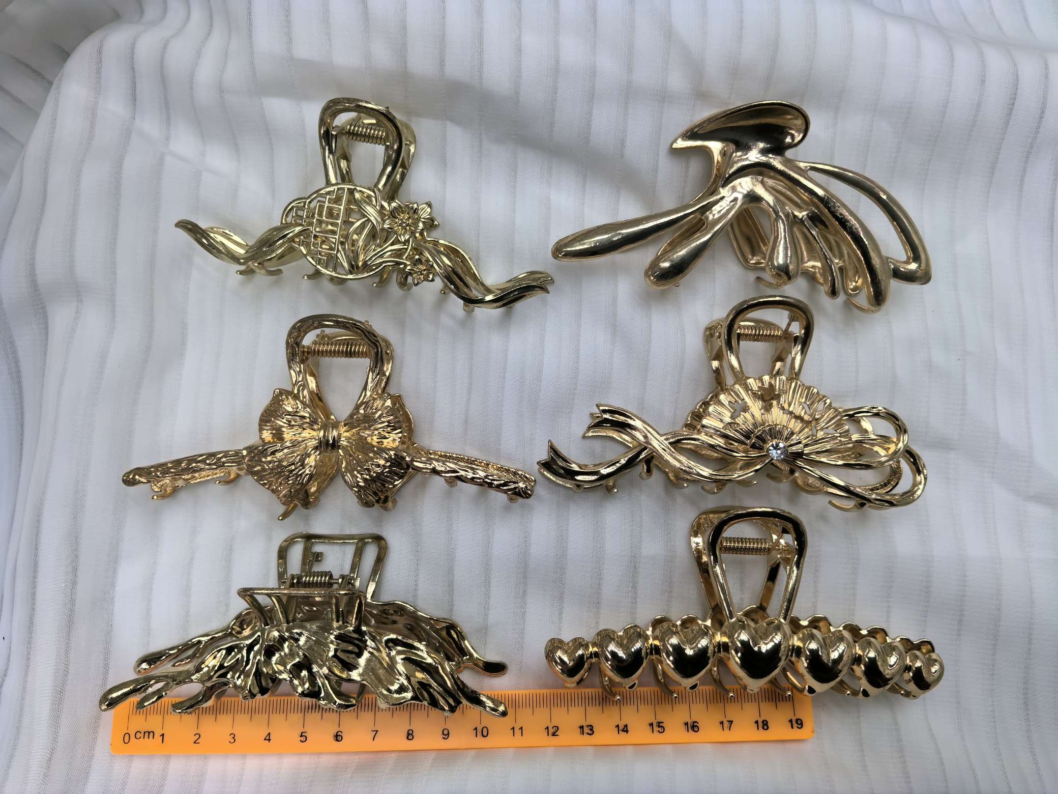 Large hair clips, metal hair clips detail image 2