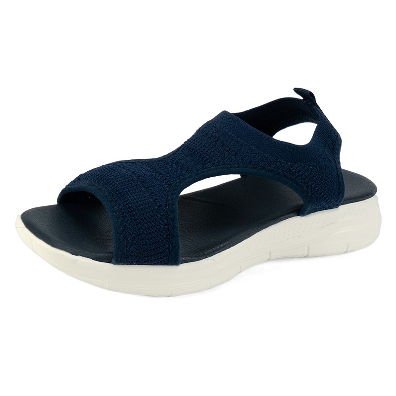 Cross-border summer small-batch quick-release woven flat sandals, the same style as Shein, the open-toe lightweight sandals worn by European and American bloggers Item Picture