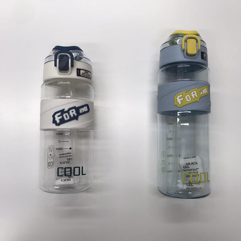 【马卡龙4色】带刻度吸管运动水杯 FOR all便携提手防漏大容量学生户外健身水壶详情3