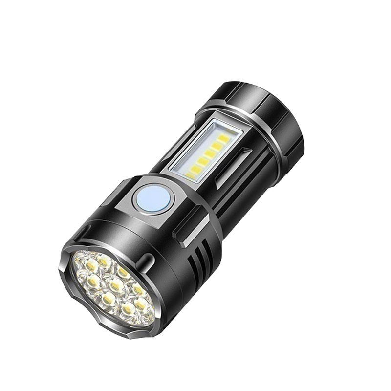 Mini flashlight, magnetic attraction, multi-functional strong light flashlight, side light, convenient pen clip, keychain, flashlight for outdoor use Item Picture