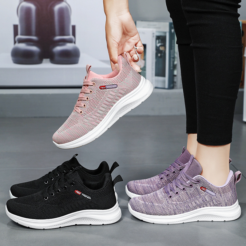 Women's shoes 2025 Autumn New Foreign Trade Cross-border Flying Weaving Women's Shoes Soft-soled casual sports shoes for women Specification drawing