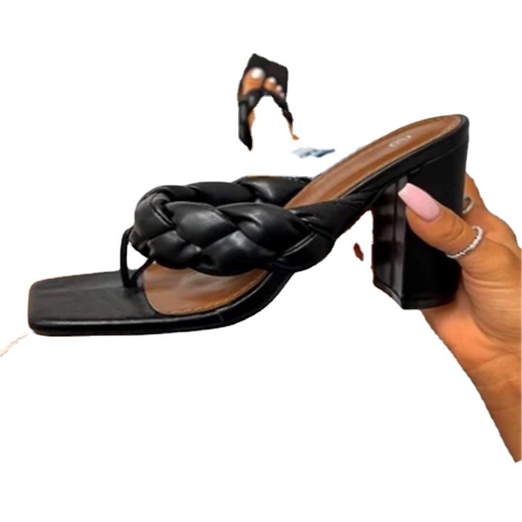2022 New Style European and American plus-size High heel women slipper Item Picture