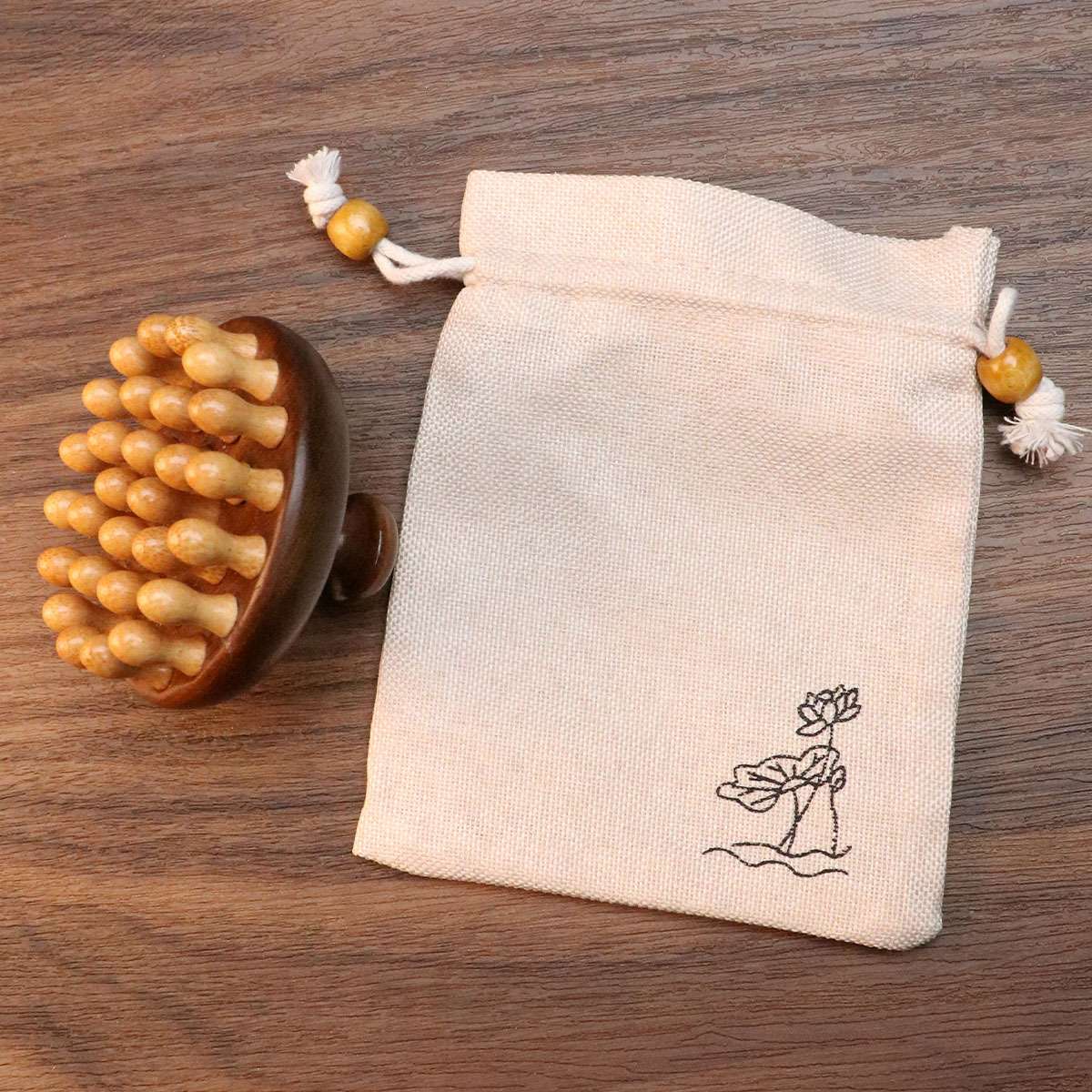 Beauty care, makeup, beauty tools, air cushion comb, wooden comb, small massage comb, hair comb, comb care products, 28-tooth fine-tooth massage comb, meridian brush, sandalwood comb detail image 5