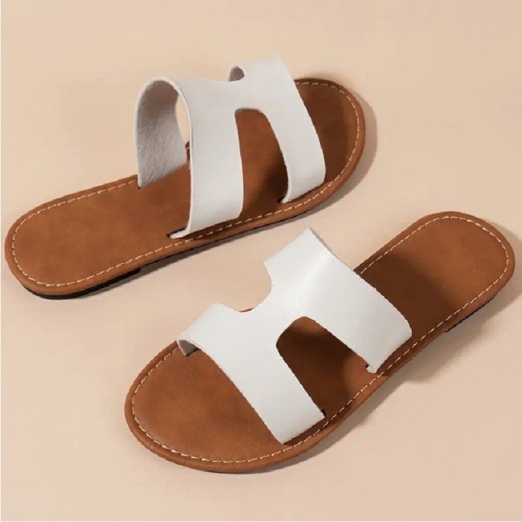 Spring 2025 fashionable and niche outdoor beach shoes, simple and versatile flip-flops, trendy and casual flat slippers Specification drawing