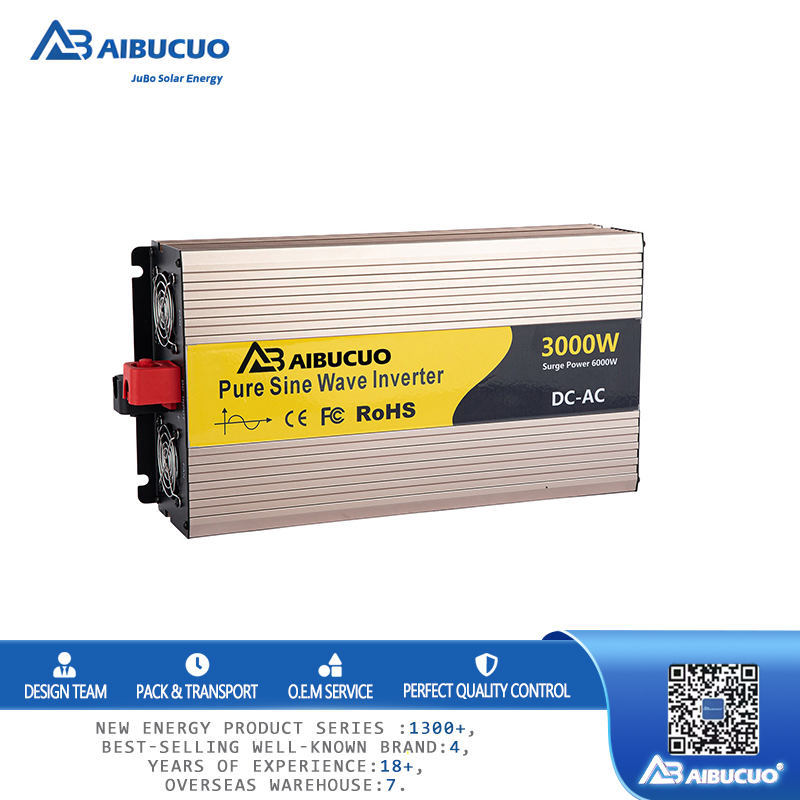 AIBUCUO Jubo high-quality pure sine wave inverter for vehicles, 3000W vehicle power converter inverter