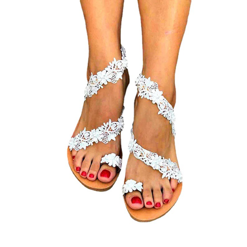 Yichi 2021 New large-sized foreign trade wish Independent Station Bohemian-style casual and comfortable flat sandals for women Item Picture