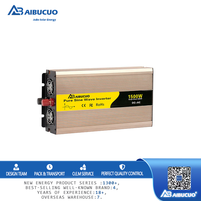 AIBUCUO Jubo high-quality automotive pure sine wave inverter 1500W automotive power converter inverter