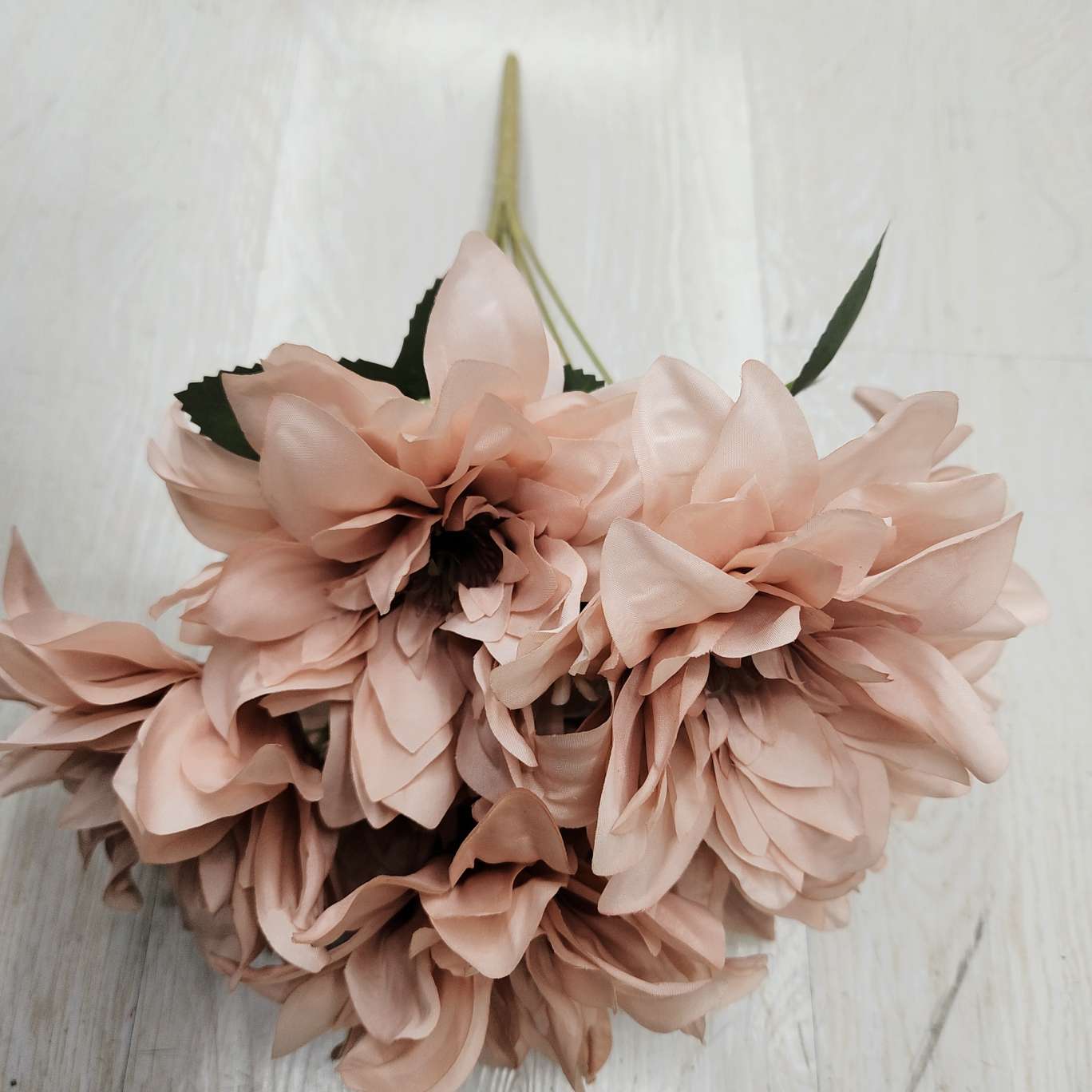 7头大丽花办公仿真园艺玫瑰花杆火把狂欢夜导具电镀钩织花束装饰品详情图3