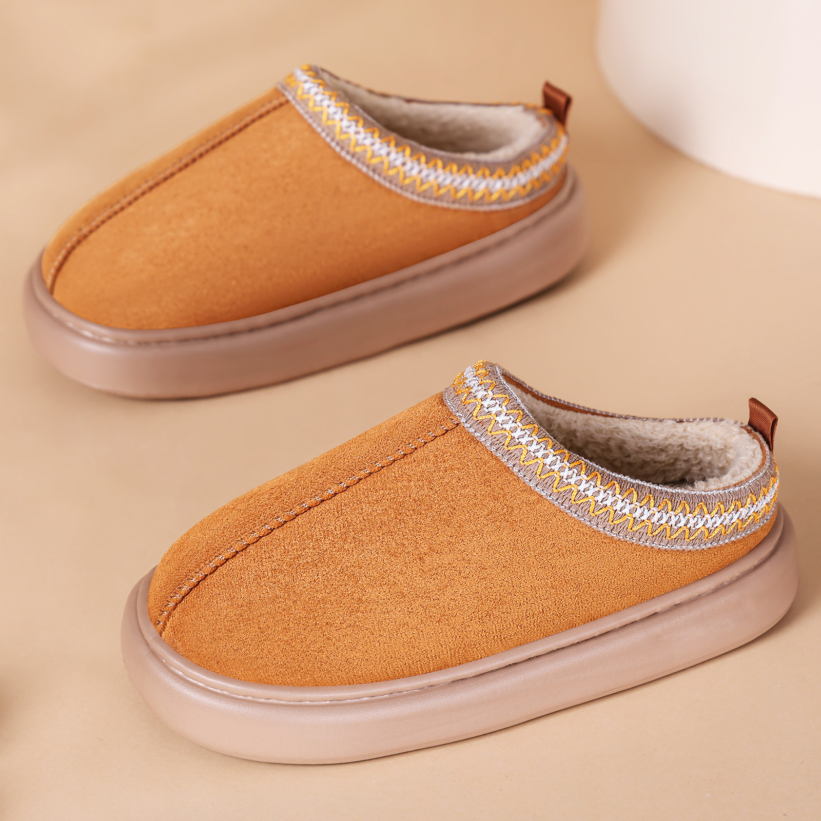 New women's cotton shoes with fleece cotton slippers, cross-border consignment, large-sized thickened ankle boots, cold-proof snow boots, soft-soled warm cotton shoes Specification drawing