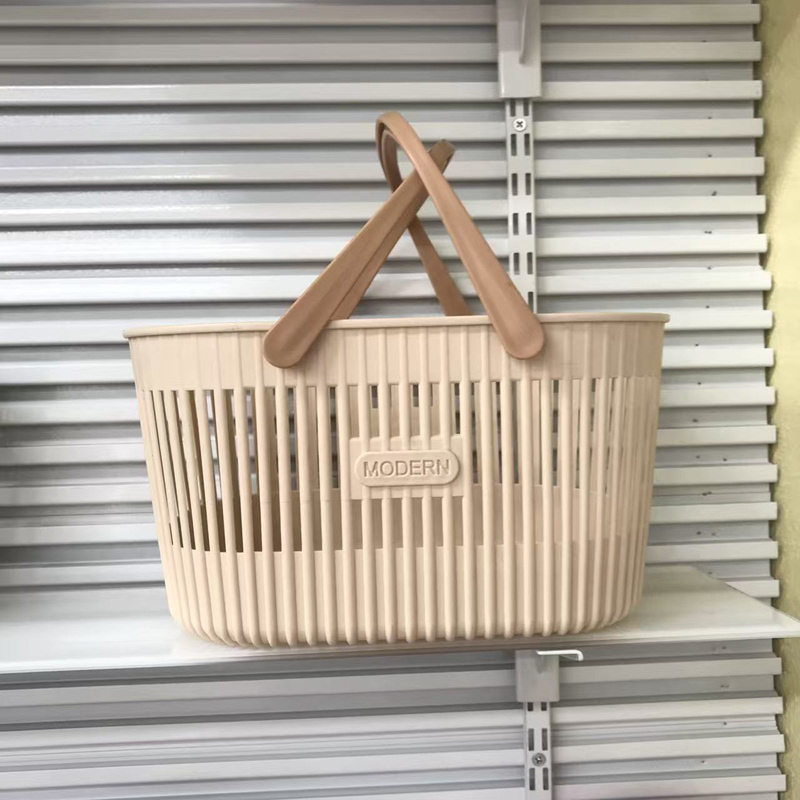 Hollowed-out hand-held basket, multi-color breathable sundries storage basket, home desktop organizing basket Specification drawing