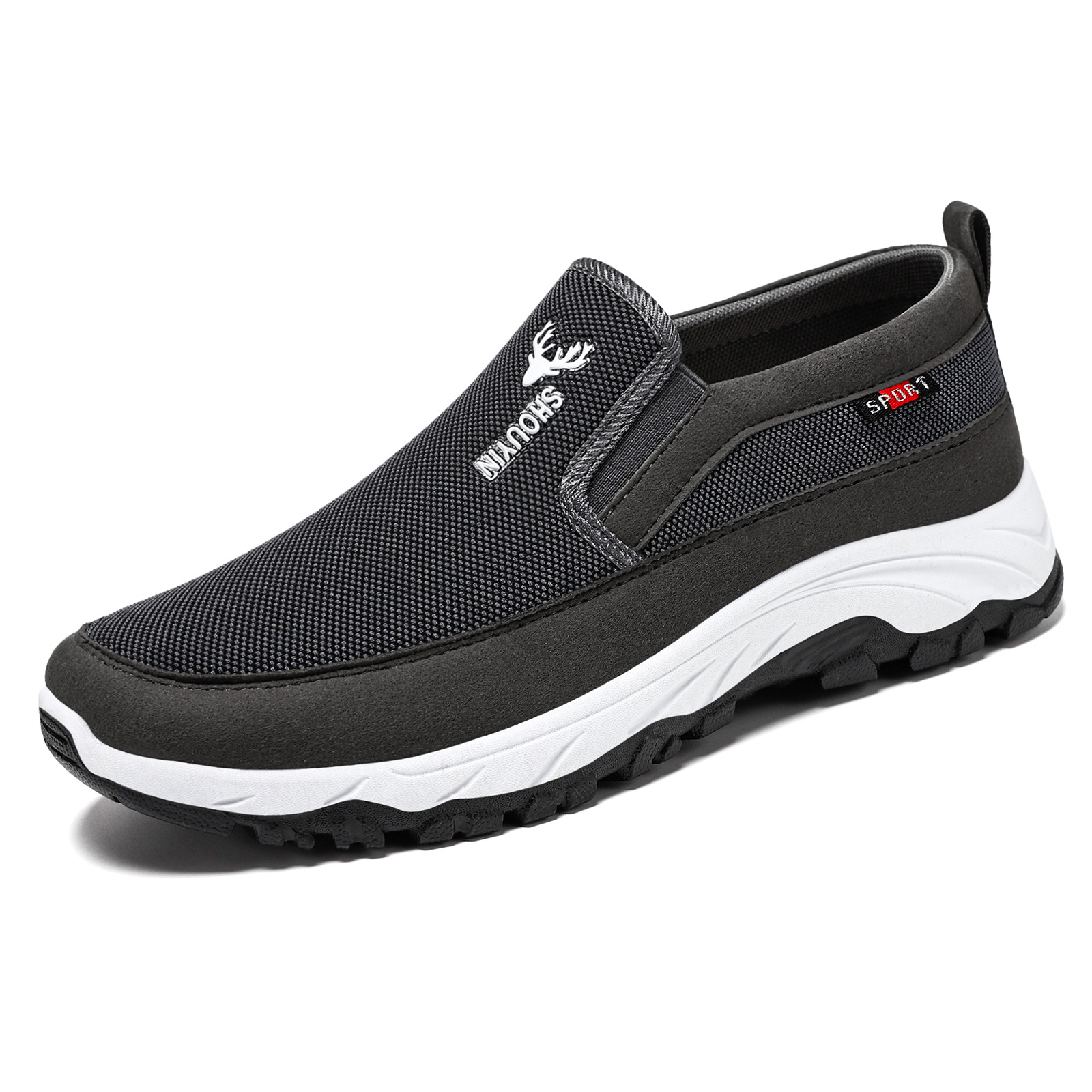 Men's canvas shoes with soft soles, casual, breathable and comfortable. Cross-border wholesale shoes. One-step men's cloth shoes Item Picture