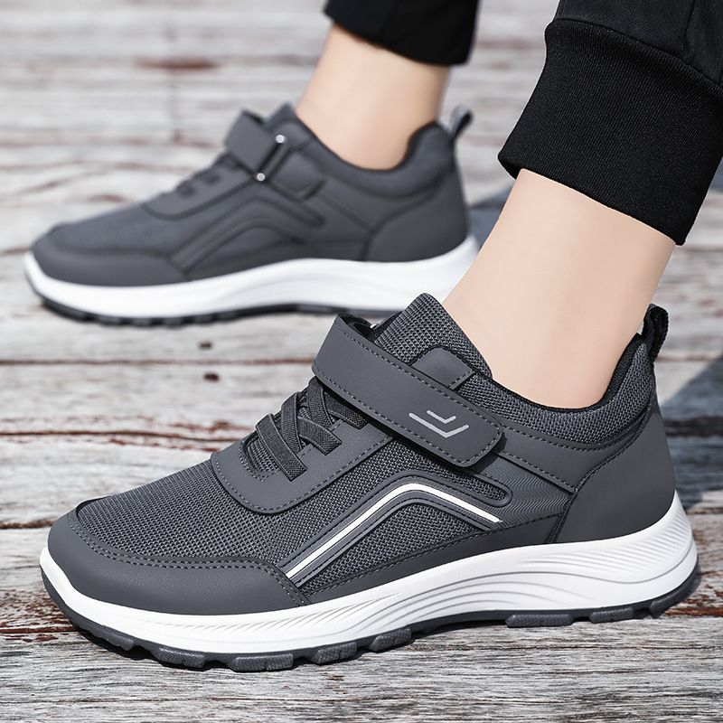Fitness walking shoes, elderly casual running shoes, autumn new style Velcro comfortable dad shoes, middle-aged and elderly running sports shoes Application Scenario