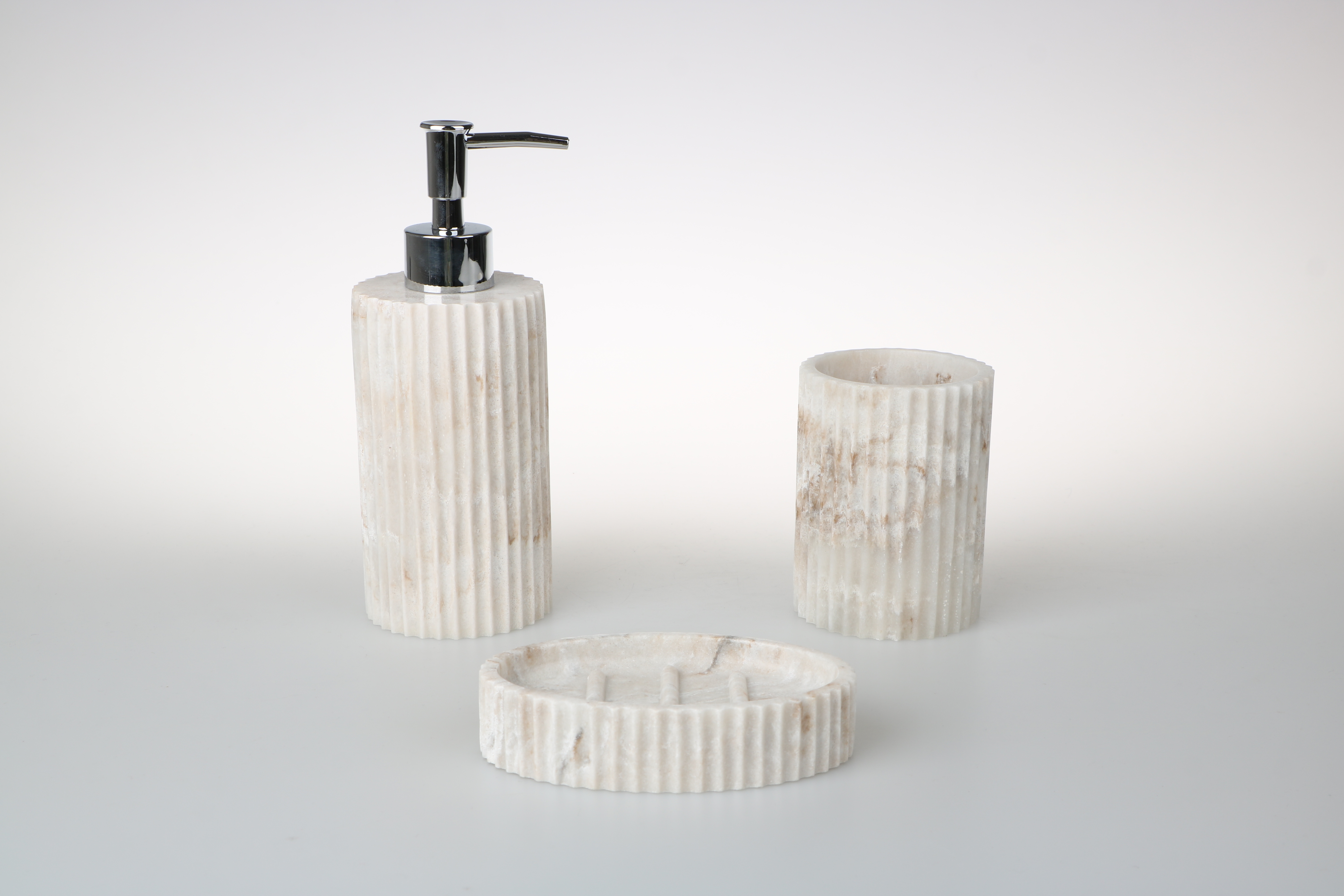 树脂套装 树脂浴室套装 高级感树脂套件 乳液瓶三件套套装 仿大理石纹理乳液瓶三件套