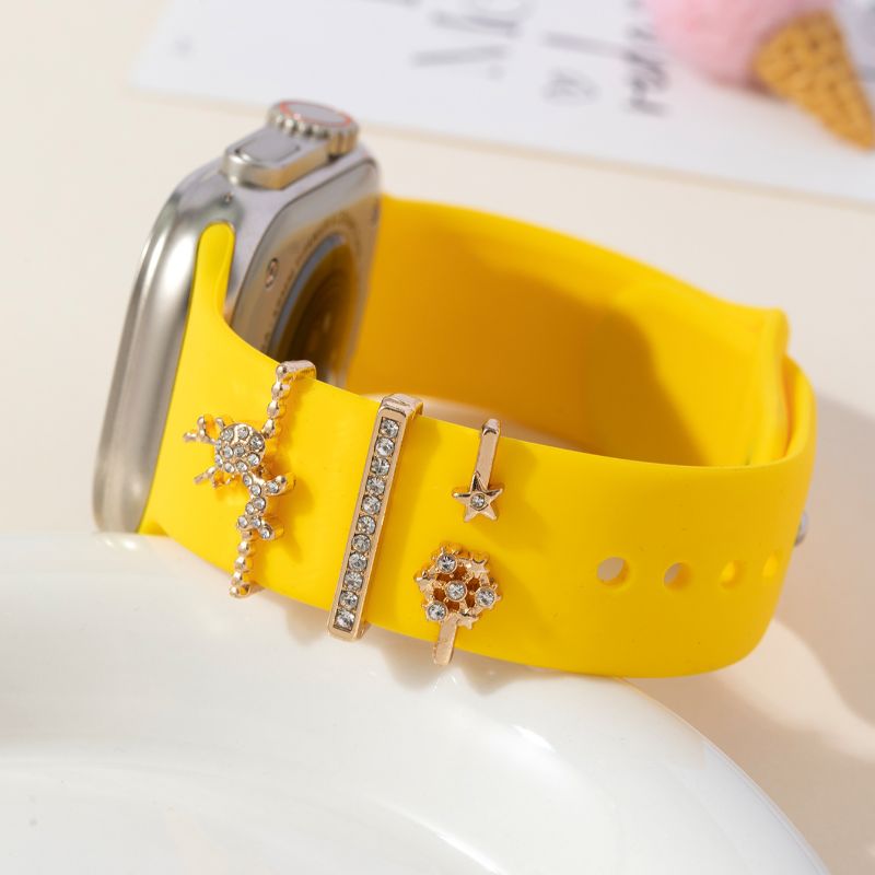 圣诞节硅胶手表带装饰环适用applewatch三星手表带饰品小鹿圣诞树雪花时尚简约潮流详情2
