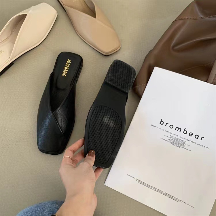 The 2023 new summer half-drag women's shoes with flip-flops, fashionable mules, and trendy cool flip-flops on Instagram Application Scenario