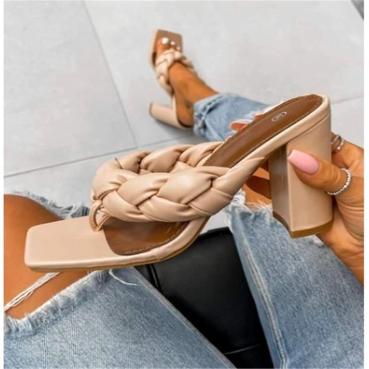 2022 New Style European and American plus-size High heel women slipper Specification drawing