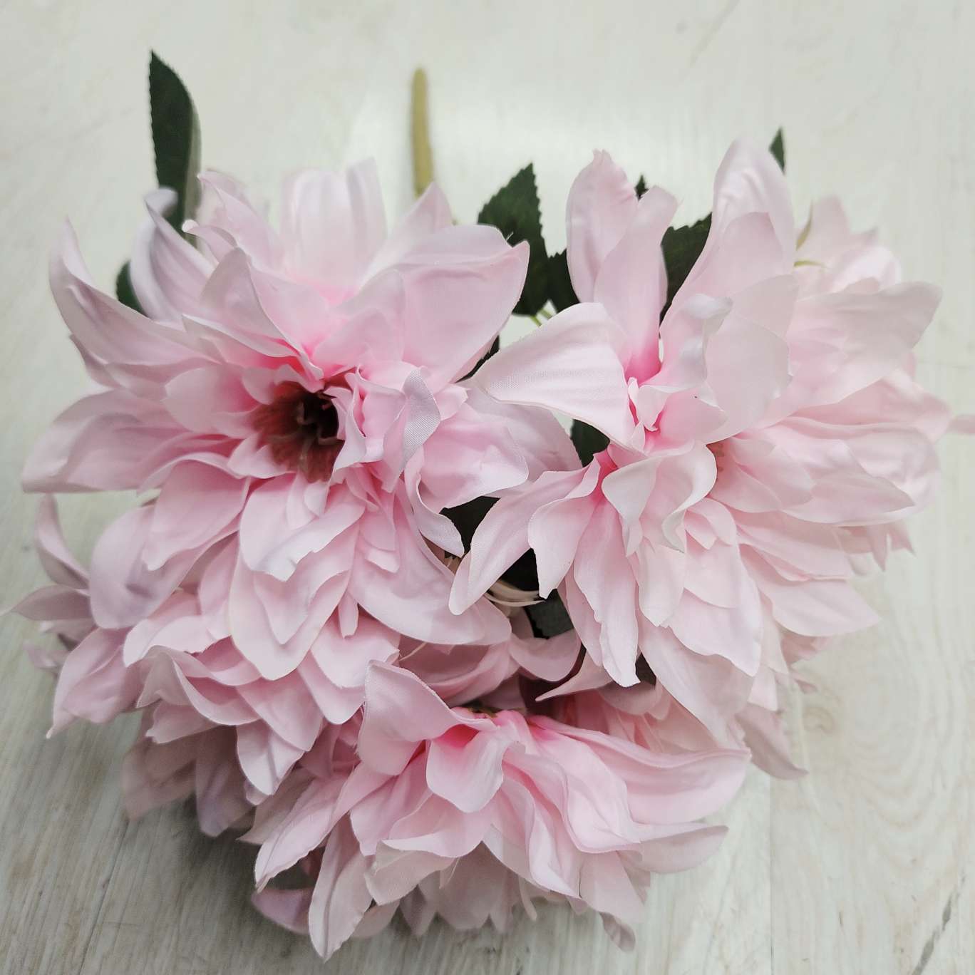 7头大丽花办公仿真园艺玫瑰花杆火把狂欢夜导具电镀钩织花束装饰品详情图5