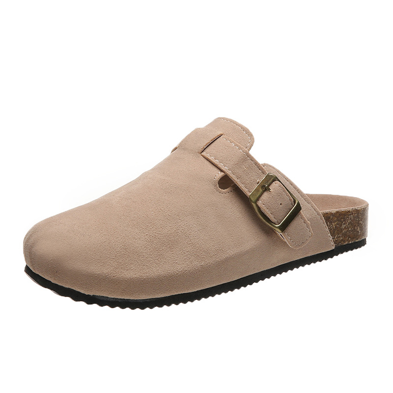 For women in summer, wear round-toed half-flip-flops with a pair of sandals Item Picture