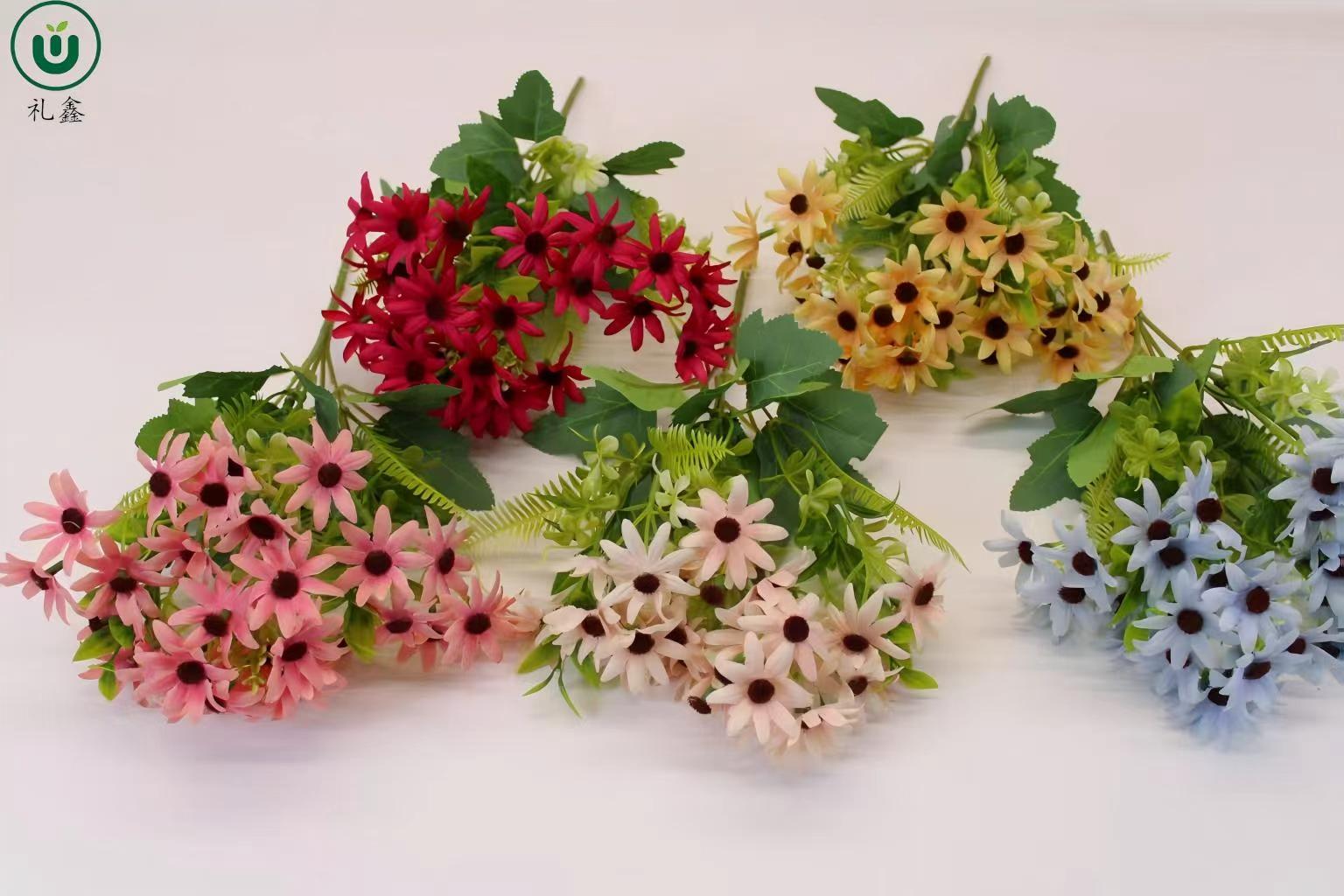 Five-headed small-clawed chrysanthemum simulation handicrafts, creative display items, gifts, home decorations, handicrafts, collectibles, multiple choices Item Picture