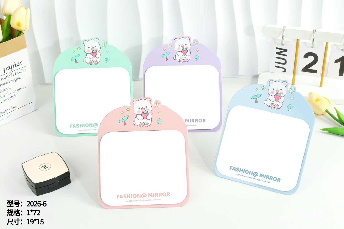 进口流沙化妆镜小镜子LED镜卫浴镜便携化妆镜子面镜子美容镜子详情图3