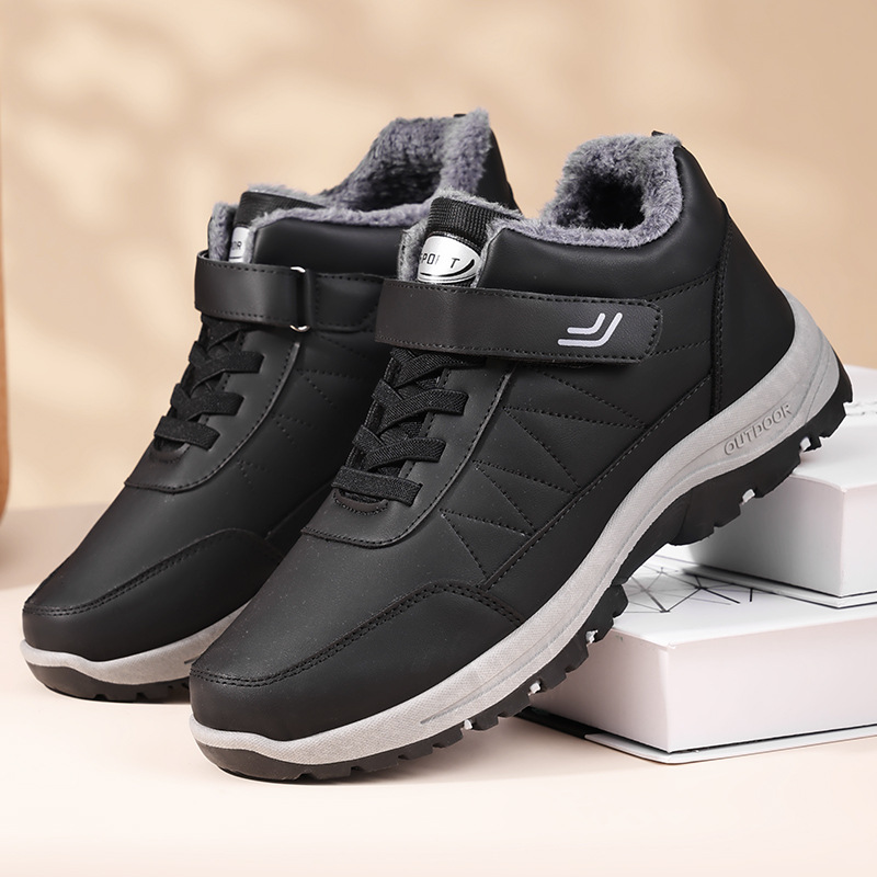 Cotton shoes 2025 Winter outdoor sports cotton boots with thickened plush lining for warmth couple casual walking snow boots details Picture