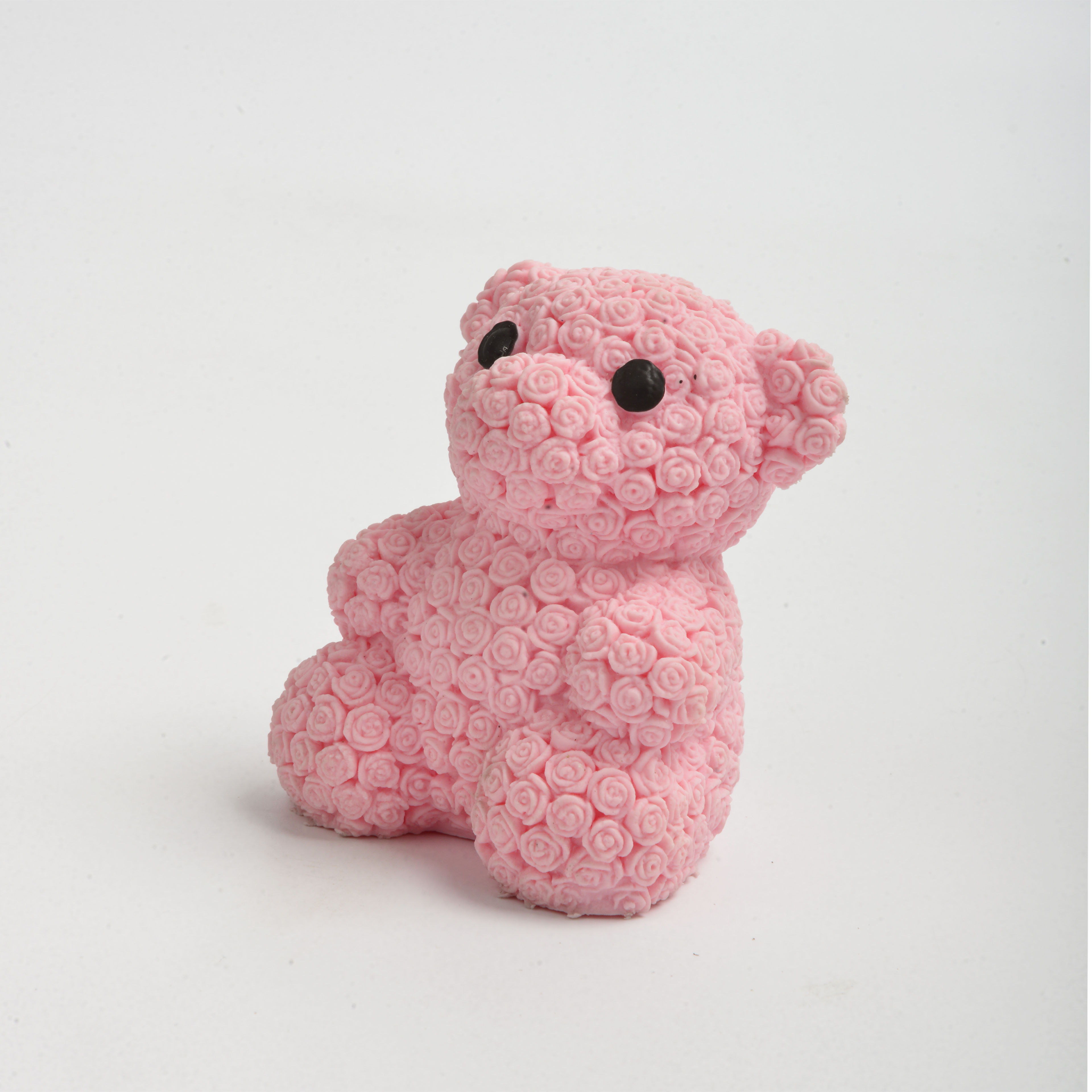 New TPR Soft Rubber Teddy Bear Stress Relief Toy, Squeeze Rose Bear, Light-Up Educational Fun details Picture