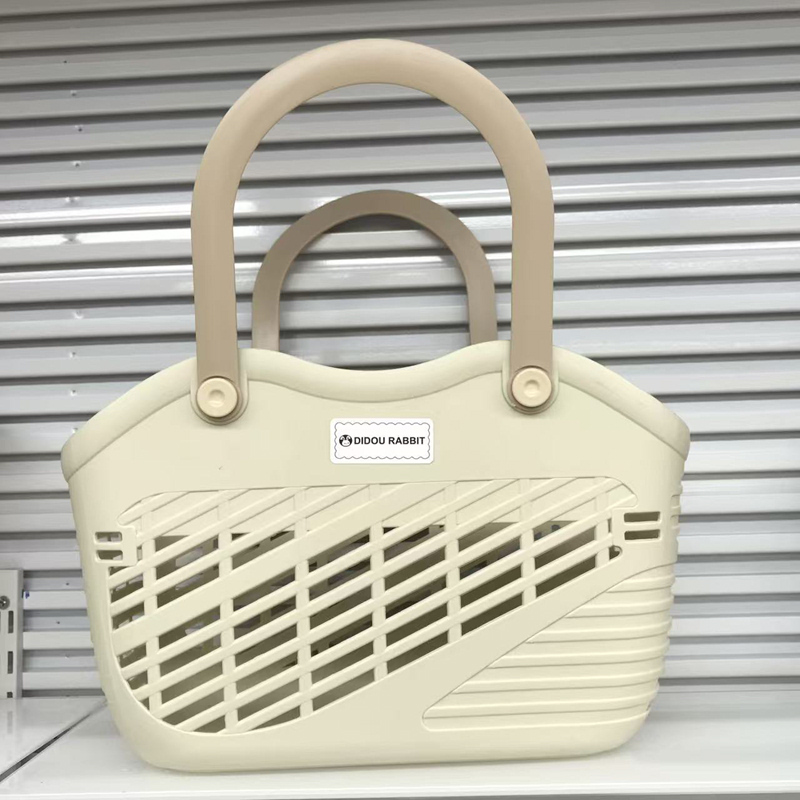 TPE material hollowed-out hand-held basket, multi-color portable sundries storage basket, home bathroom desktop organization basket details Picture