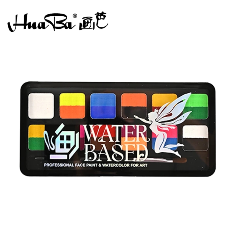 画芭Huaba 彩虹条人体彩绘脸彩 可水洗节日舞台戏曲儿童彩绘脸部颜料（H2107）