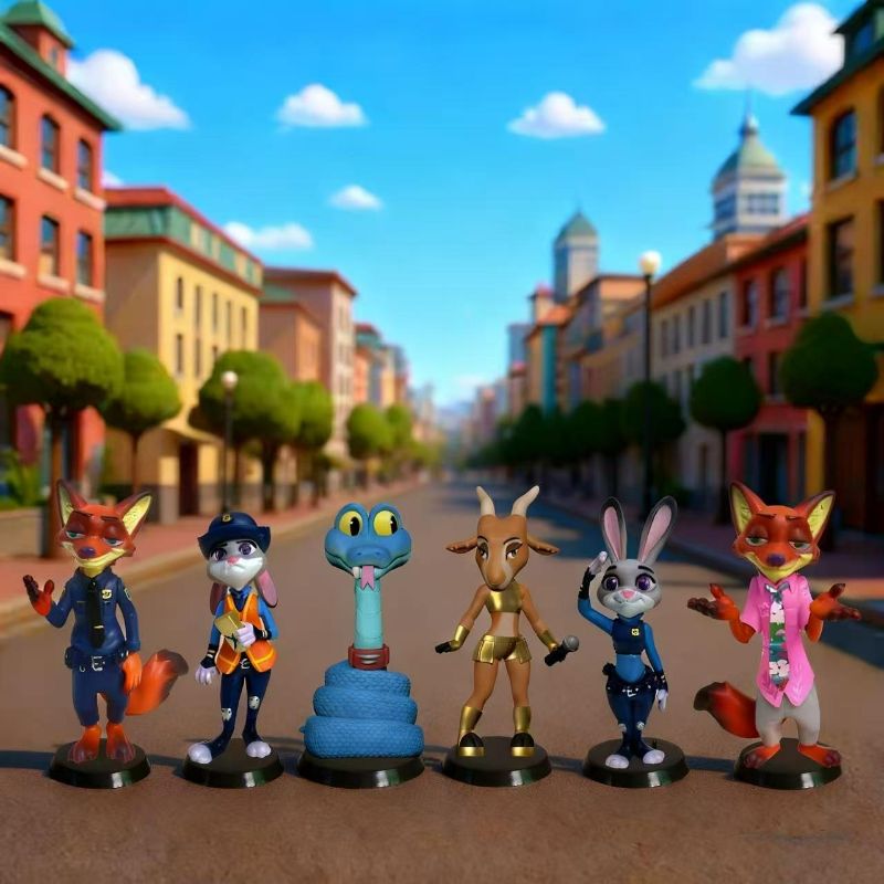 疯狂动物城最新二代4寸盲盒可爱卡通朱迪兔胡尼克公仔情侣钥匙扣手办摆件详情5