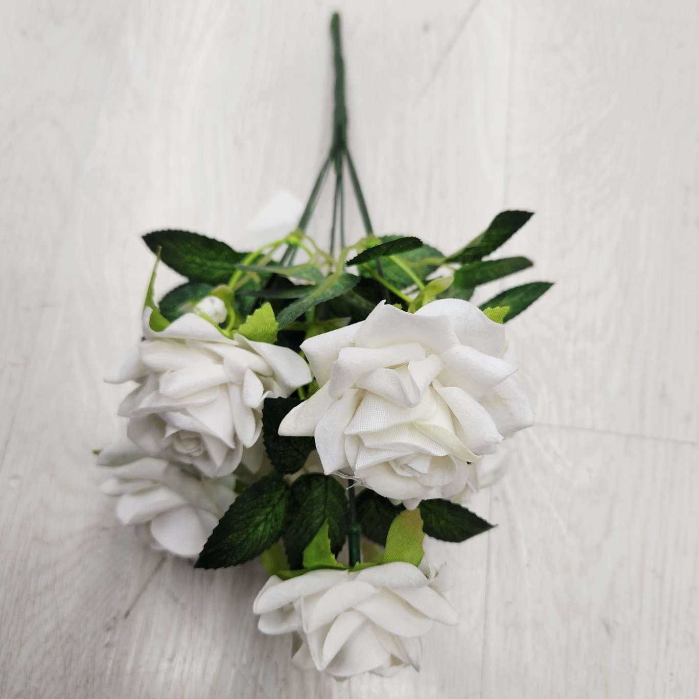 6-head velvet rose office simulation garden rose pole torch carnival night guide, electroplated crochet bouquet decoration detail image 10