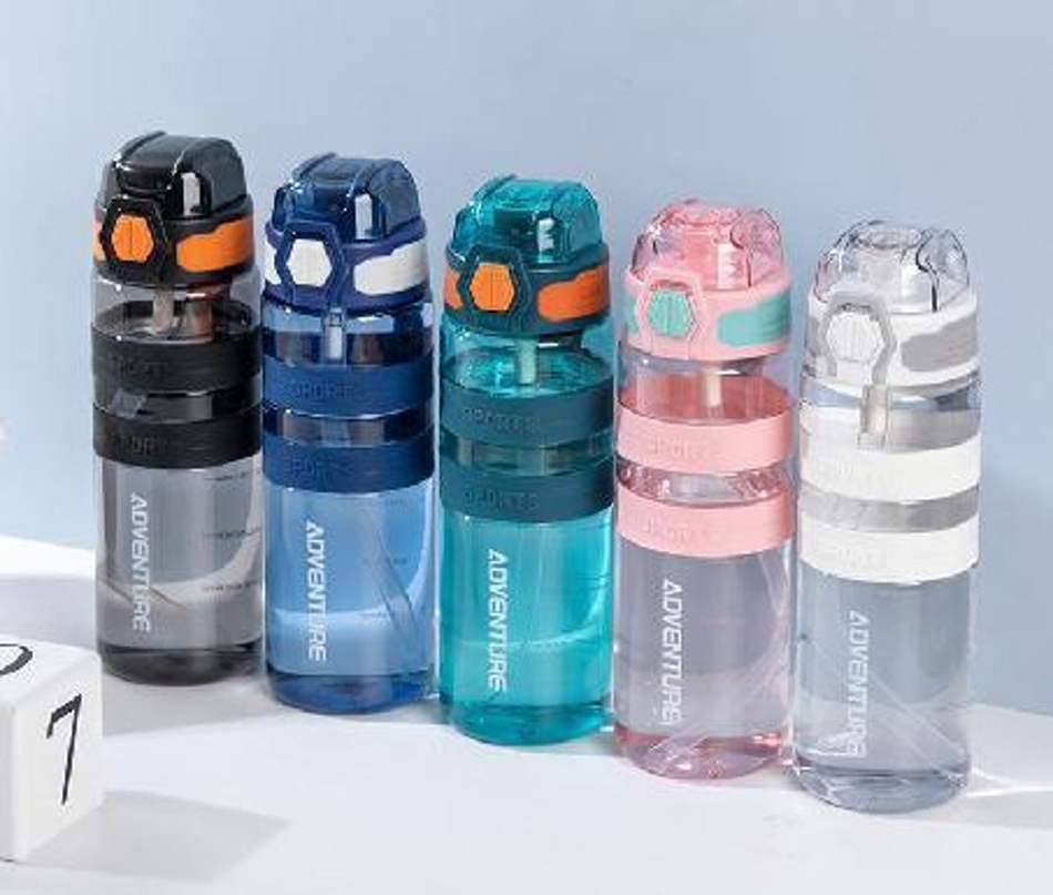 多色运动吸管水杯 便携防漏户外水壶 健身学生大容量随手杯详情2