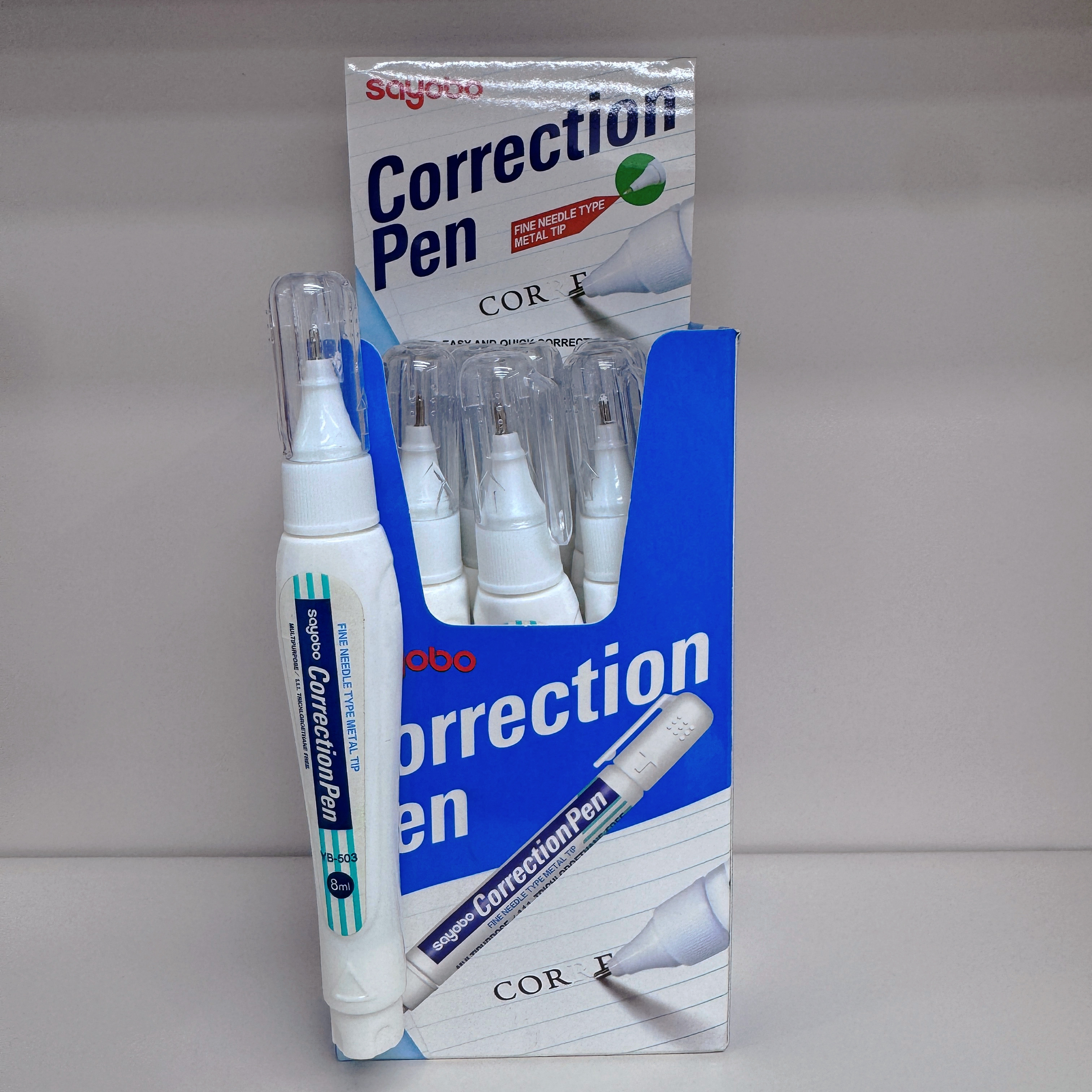 YB-503 high-quality English version correction fluid 8ml, factory direct sale for students full figure