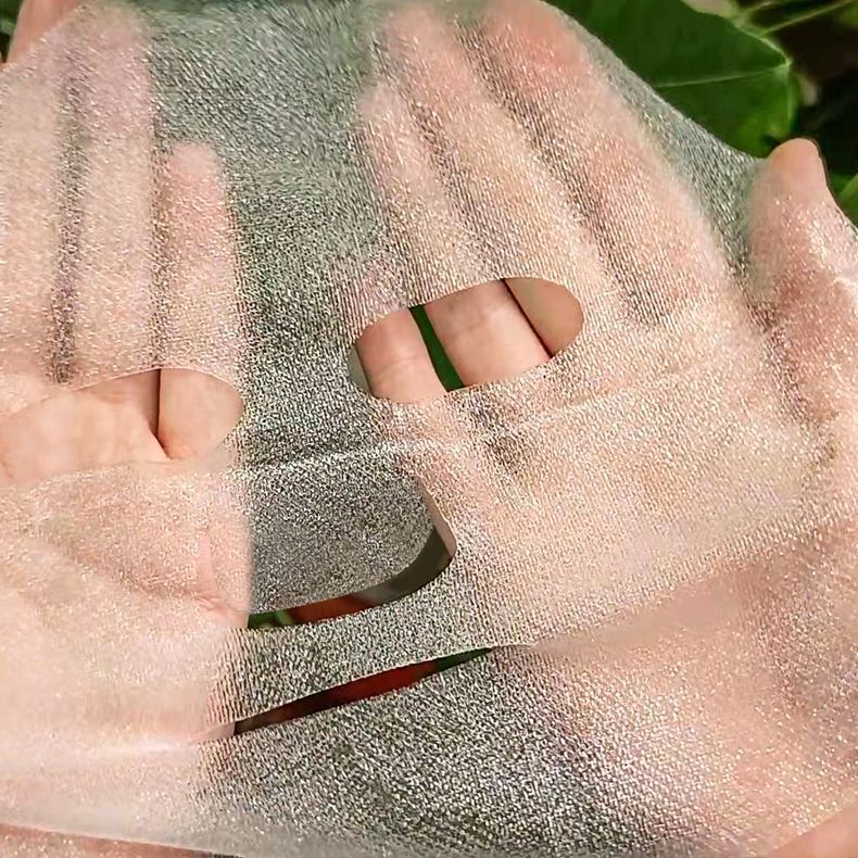 Plant fiber textured water thread mask hydrates, moisturizes, nourishes the skin, brightens the skin, reduces wrinkles, and rejuvenates the skin with hyaluronic acid pic 5