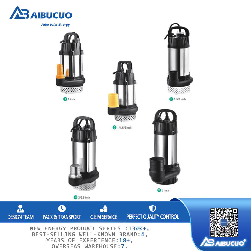 AIBUCUO Jubo DC brushless cutting sewage pump, solar irrigation pump, stainless steel pipe submersible pump ZWQ series
