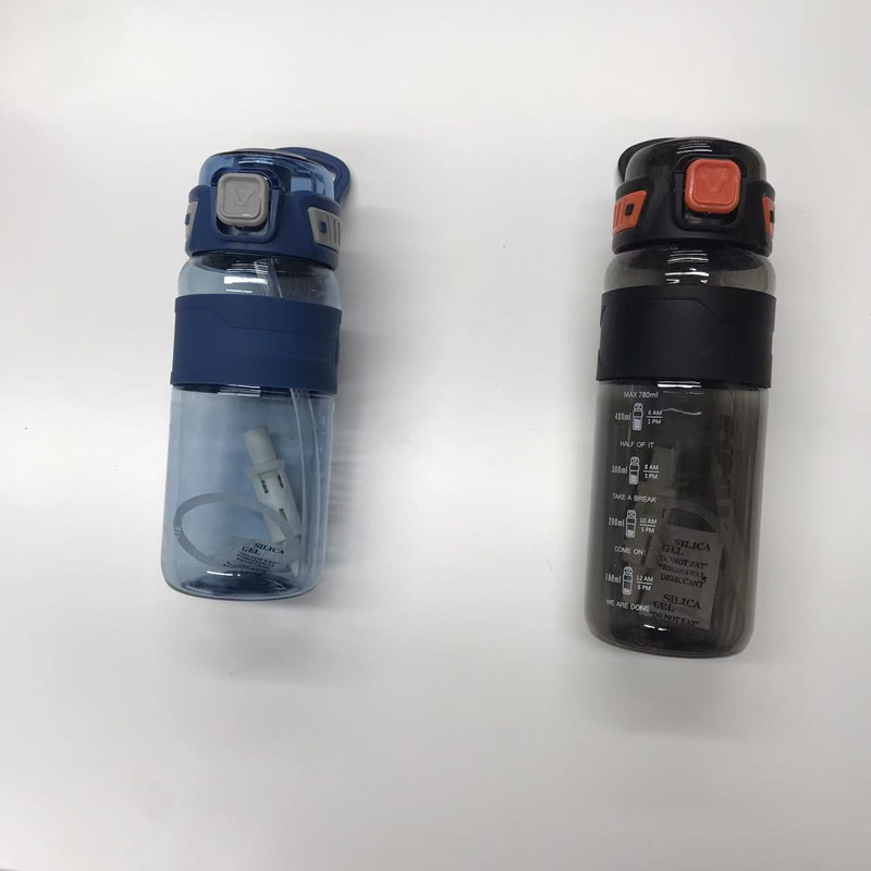 便携吸管水杯 双色防漏运动水壶 户外健身随手杯详情3