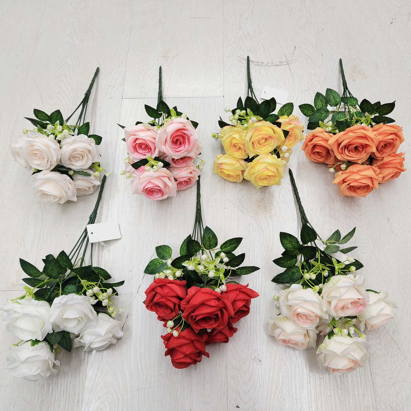 6 pearl rose office simulation garden rose poles, torches, carnival night guides, electroplated crochet bouquets, cultural decorations