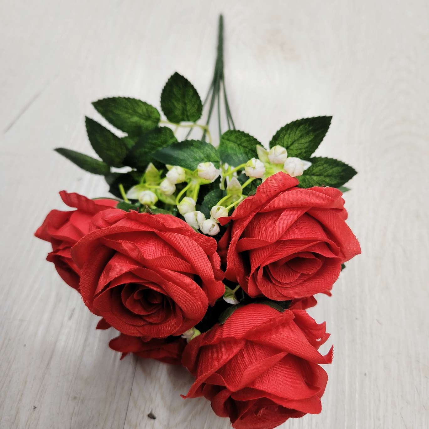 6 pearl rose office simulation garden rose poles, torches, carnival night guides, electroplated crochet bouquets, cultural decorations Item Picture