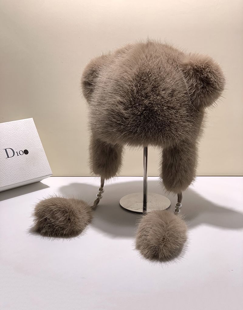 冬季可爱新款狐狸毛皮浣熊帽子毛毛保暖雷锋时尚加厚甜美洋气护耳详情9