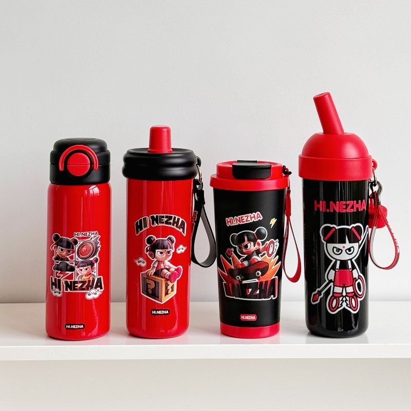 TinkerTot,NeZha保温杯水杯四件套,内316外304,冬日精选水杯保温详情1