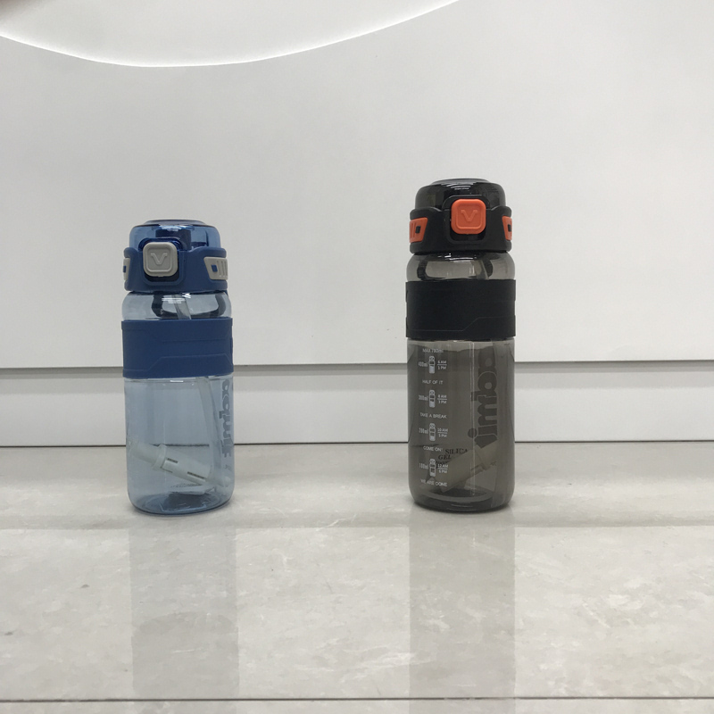便携吸管水杯 双色防漏运动水壶 户外健身随手杯详情2