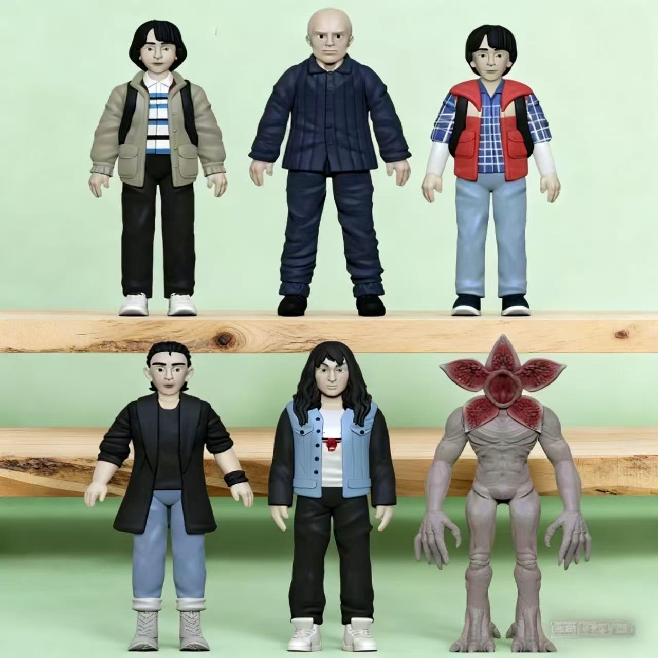 跨境爆款4寸第五季怪奇物语动漫手办模型钥匙扣挂件影视周边俱乐部面具钥匙扣批发