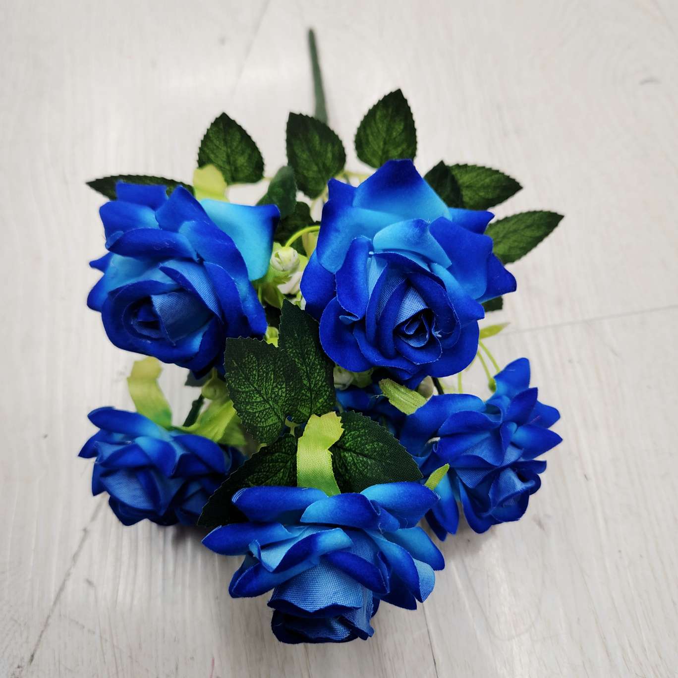6-head velvet rose office simulation garden rose pole torch carnival night guide, electroplated crochet bouquet decoration detail image 11