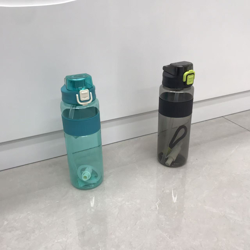 多色便携吸管水杯 防漏运动水壶 户外健身学生随手杯详情5