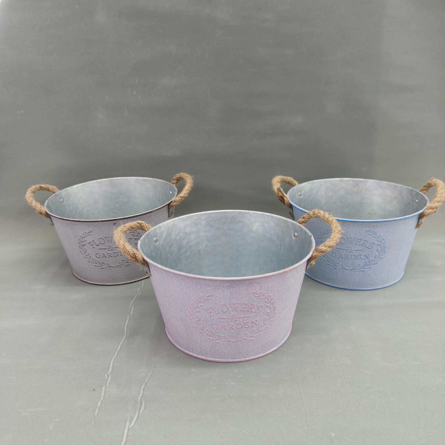 做旧复古铁皮花盆多肉植物花盆