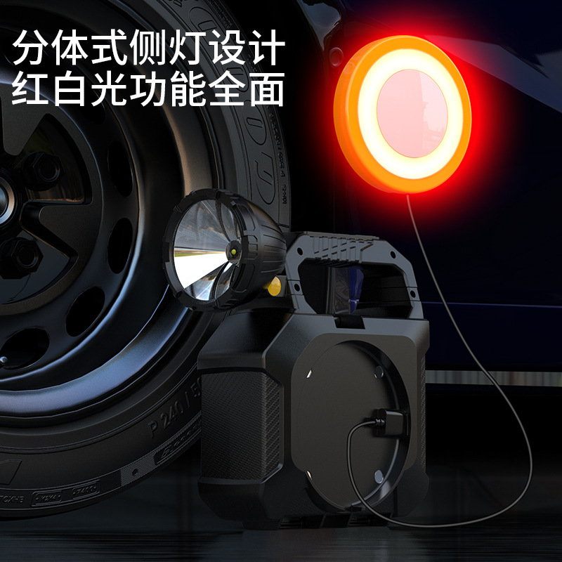 Solar portable lamp, built-in toolkit, LED outdoor lamp, USB charging emergency light, high-power searchlight details Picture