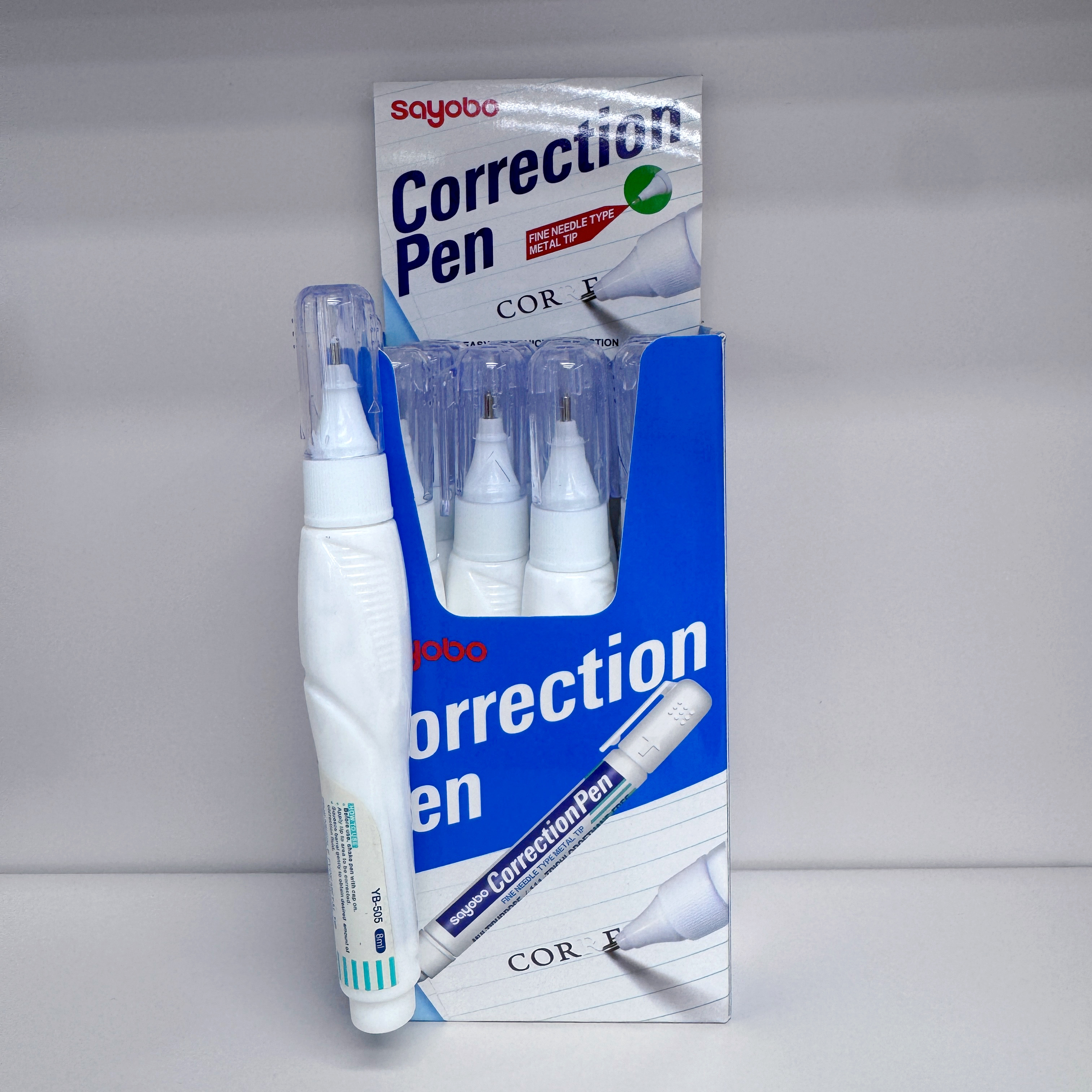 YB-505 high-quality English version correction fluid 8ml, factory direct sale for students full figure