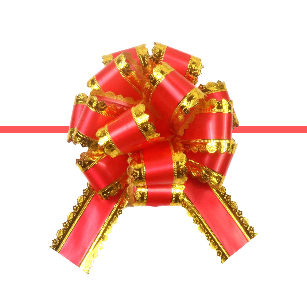 厂家直销新款大号50#波浪纹立体球花 圣诞礼品包装婚车装饰手拉花 圣诞装饰 彩条拉花  节日礼品包装彩带 简单方便一拉成