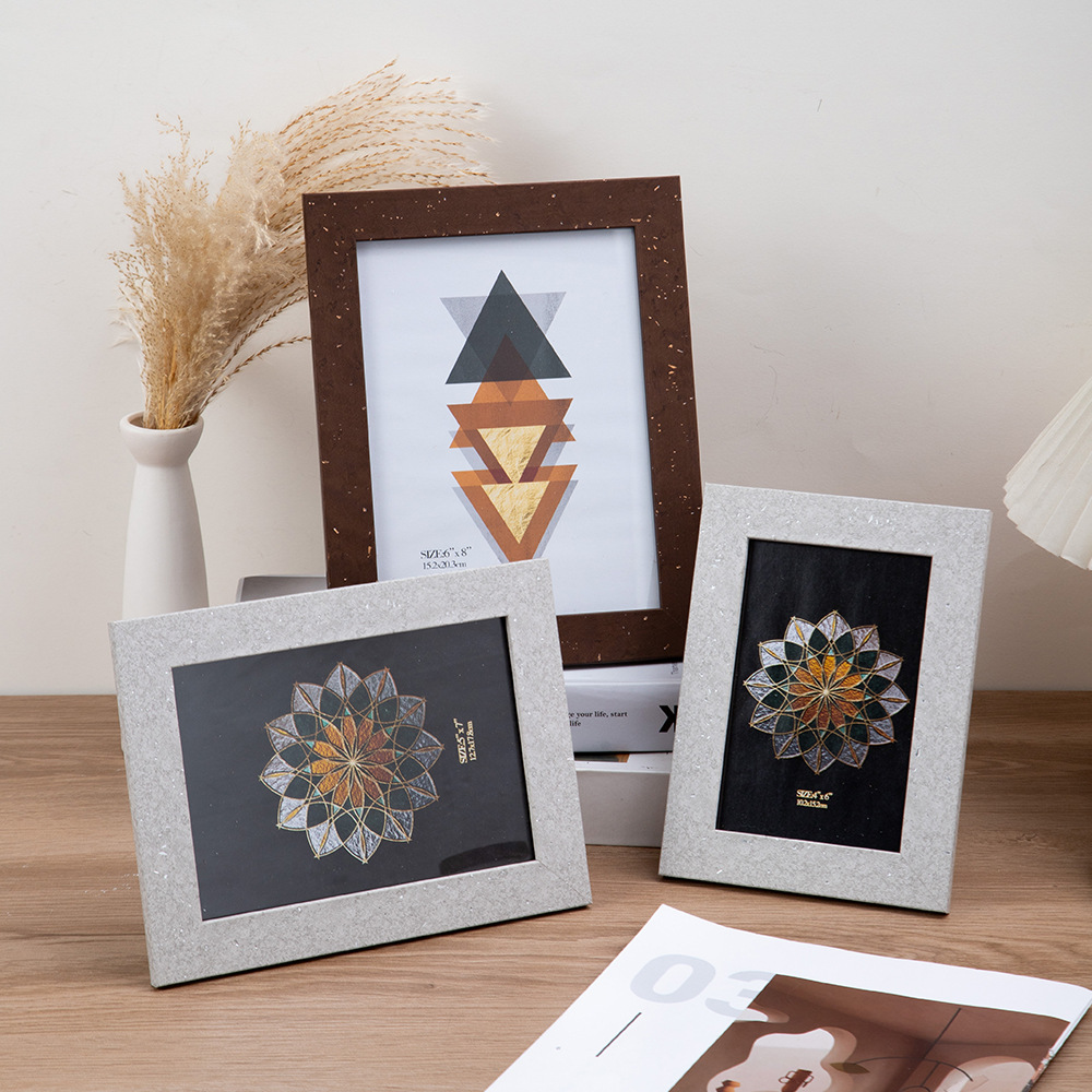 ps eco-friendly photo frame stand: 10*15cm, 13*18cm, 20*25cm, 30*40 photo frames Specification image