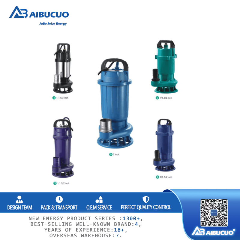 AIBUCUO Jubo DC brushless cutting sewage pump, solar irrigation pump, stainless steel pipe submersible pump, high-flow DC brushless pump series