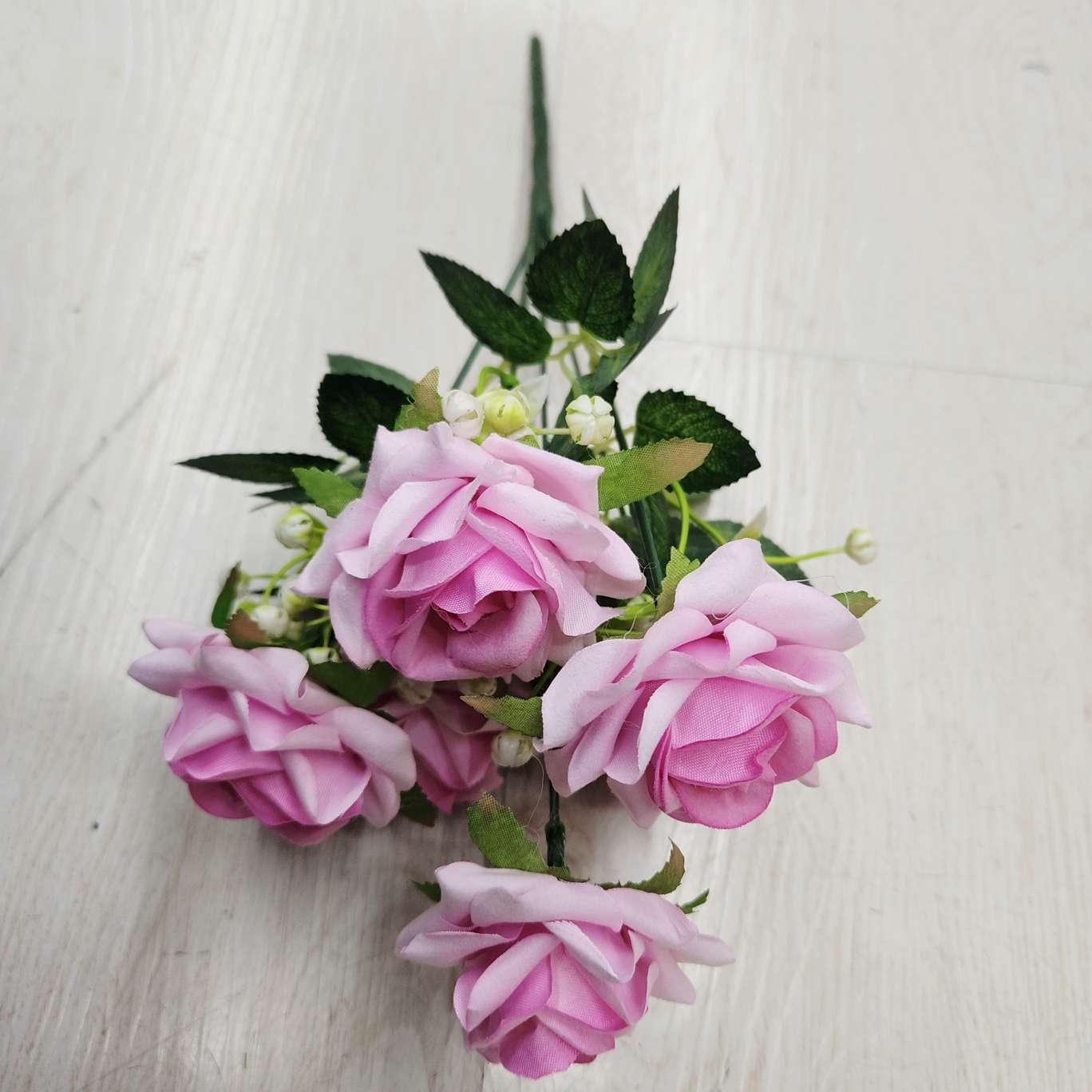 6-head velvet rose office simulation garden rose pole torch carnival night guide, electroplated crochet bouquet decoration detail image 6